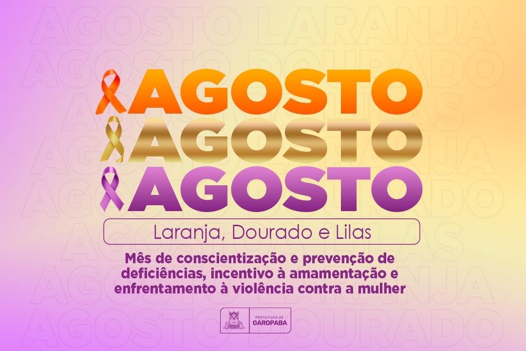 Leia mais sobre o artigo Agosto Laranja, Lilás Dourado: Garopaba promove três campanhas de conscientização durante este mês
